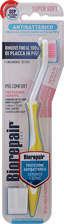 Зубна щітка "Довершене очищення" для захисту ясен, ультрам'яка, жовта - Biorepair — фото N2