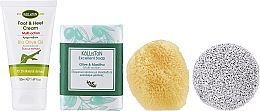 Набор с мастихой - Kalliston Gift Box (soap/100g + foot/cr/50ml + sponge + stone) — фото N2