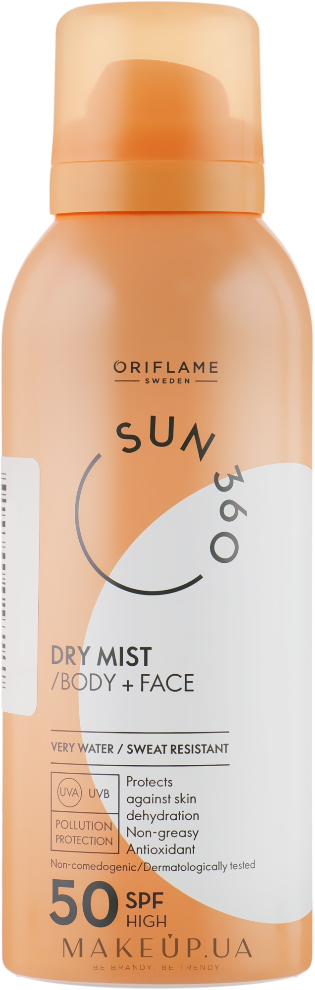 Сонцезахисний спрей для обличчя й тіла - Oriflame Sun 360 Dry Mist SPF 50 — фото 150ml