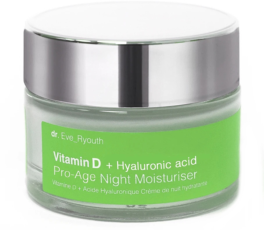 Нічний крем для обличчя - Dr. Eve_Ryouth Vitamin D + Hyaluronic Acid Pro-Age Night Moisturiser — фото N1