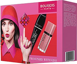 Парфумерія, косметика Набір - Bourjois From Paris With Kiss (mascara/8ml + lipstick/7,7ml)