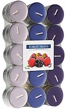 Набор чайных свечей "Лесные фрукты", 30 шт. - Bispol Forest Fruits Scented Candles — фото N1