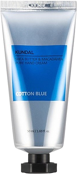 Крем для рук "Cotton Blue" - Kundal Shea Butter & Macadamia Pure Hand Cream — фото N1