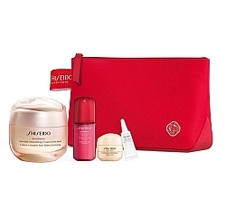 Парфумерія, косметика Набір, 5 продуктів - Shiseido Benefiance Smoothing Cream Enriched Pouch Set