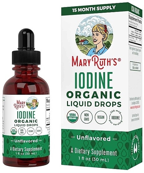 Жидкие капли с йодом - MaryRuth Organic Iodine Liquid Drops — фото N1
