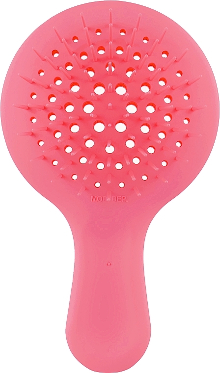 ПОДАРОК! Расческа для волос, ярко-розовая - Janeke Superbrush Mini Silicon Line — фото N1