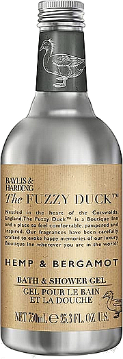 Гель для душу "Коноплі й бергамот" - Baylis & Harding Fuzzy Duck Men's Hemp & Bergamot Shower Gel — фото N1