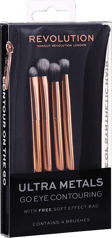 Набір контурних пензлів - Makeup Revolution Ultra Metals GoContour Eyeshadow Brush — фото N2