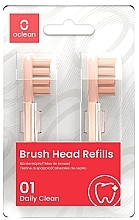 Парфумерія, косметика Насадки для електричної зубної щітки Standard Clean Soft, 2 шт., рожеві - Oclean Brush Heads Refills
