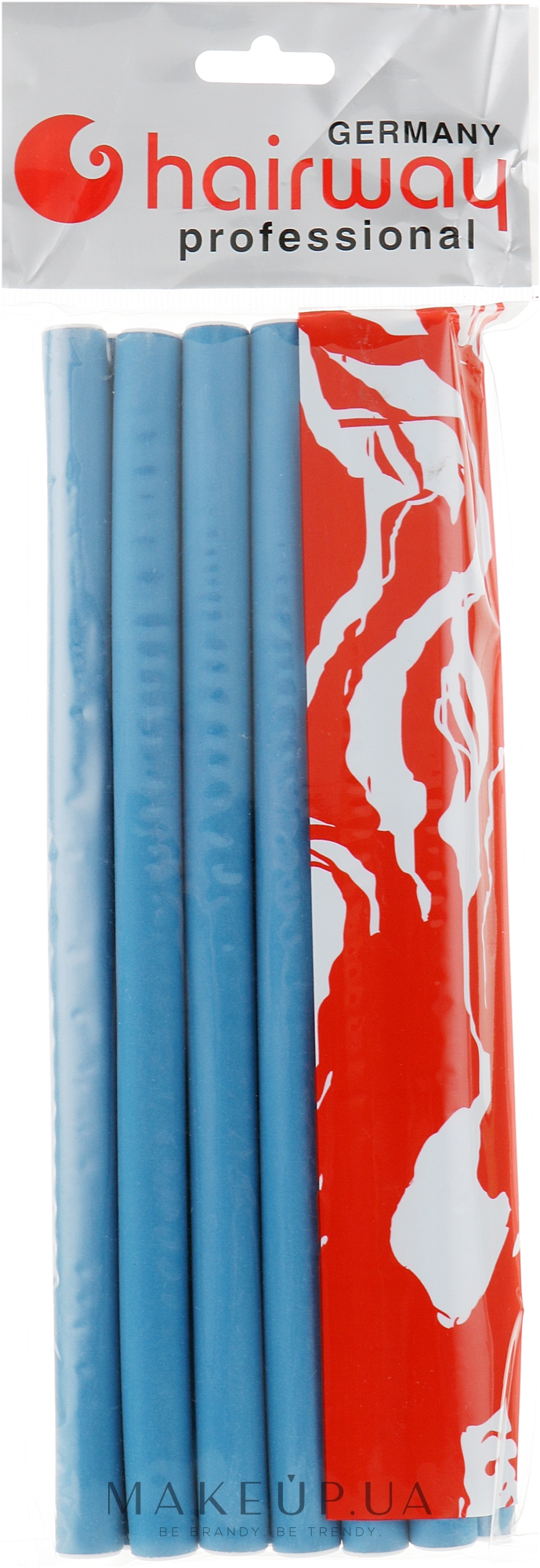 Гибкие бигуди длина 250мм d15, синие - Hairway Flex-Curler Flex Roller 25cm Blue — фото 12шт