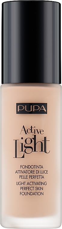 Тональний крем для обличчя з ефектом природного сяйва - Pupa Active Light SPF10 — фото N2