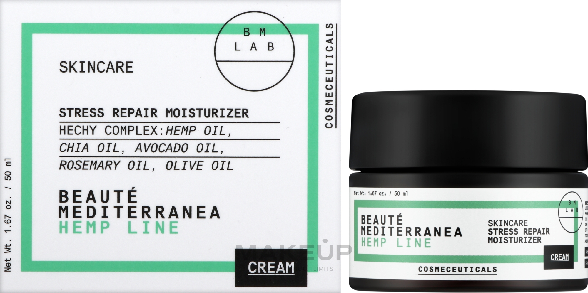 Крем для обличчя "Суперзелений зволожувальний" - Beaute Mediterranea Hemp Line Cream Super Green Moisturizer — фото 50ml