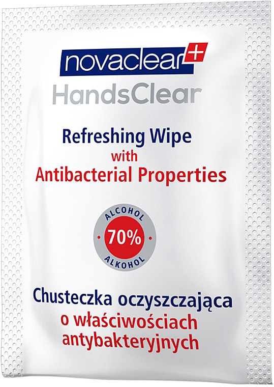 Очищувальні серветки з антибактеріальними властивостями - Novaclear Hands Clear Refreshing Wipe With Antibacterial Properties — фото N3
