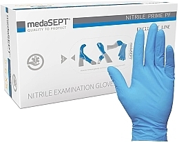 Нитриловые перчатки, размер L, синие - Medasept Nitrile Examination Gloves  — фото N1