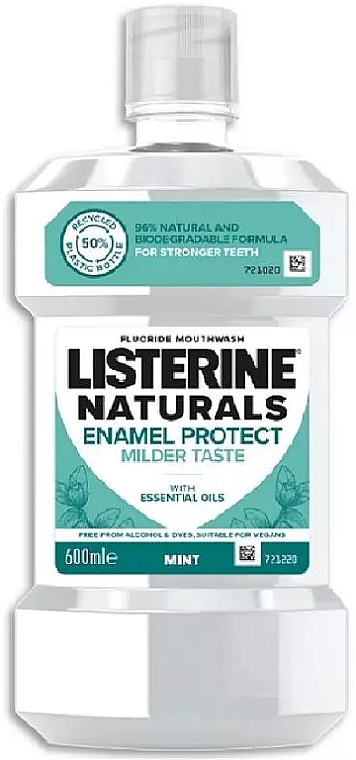 Ополіскувач для ротової порожнини "М'ята" - Listerine Naturals Enamel Protect — фото N1