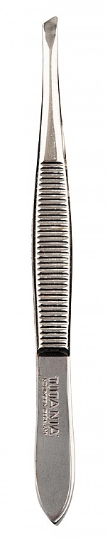 Пинцет скошенный узкий, 8 см, 1071/B - Titania — фото N1