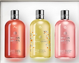 Духи, Парфюмерия, косметика Molton Brown Floral Shower Gel Trio Gift Set - Набор по уходу за телом (sh/gel/3x300ml)