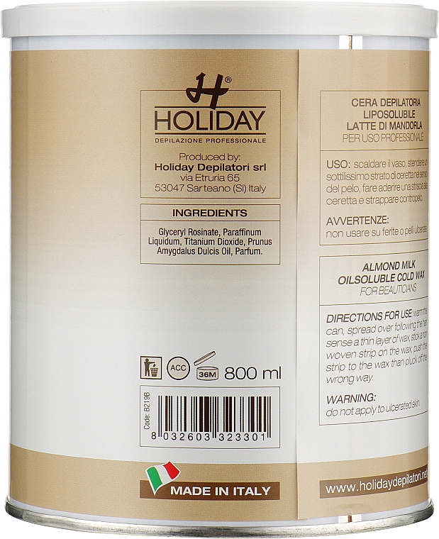 Віск для депіляції "Мигдальне молоко" - Holiday Depilatori Wax Latte Di Mandorla — фото N3