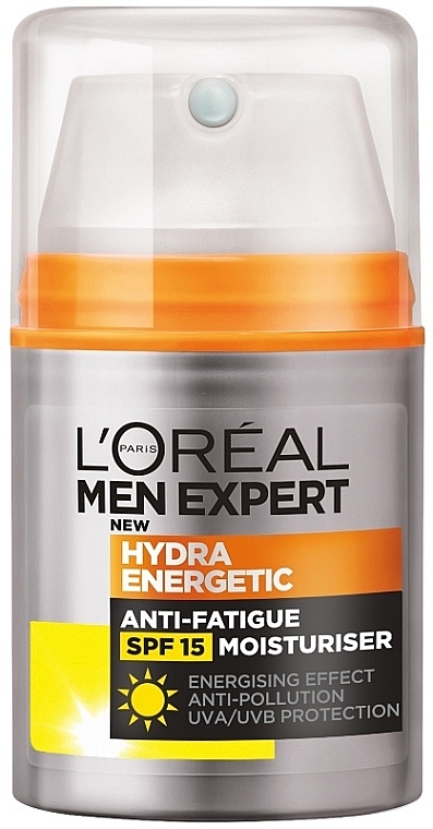Увлажняющий крем для лица "Против усталости" - L'Oreal Paris Men Expert Hydra Energetic Anti-Fatigue SPF15 Moisturiser — фото N1