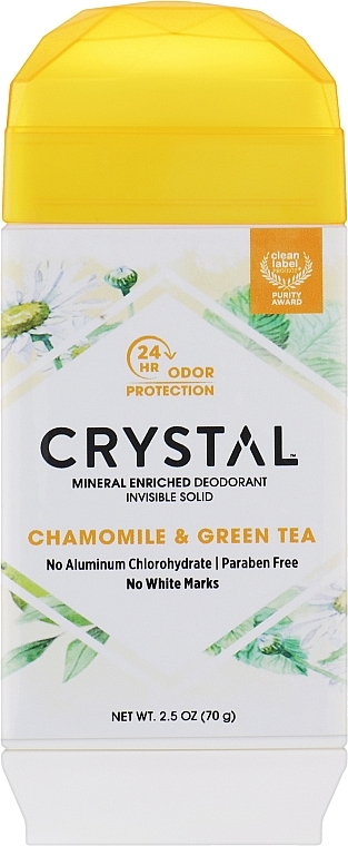 Дезодорант-стик с ароматом ромашки и зеленого чая - Crystal Chamomile & Green Tea Deodorant Stick — фото N1
