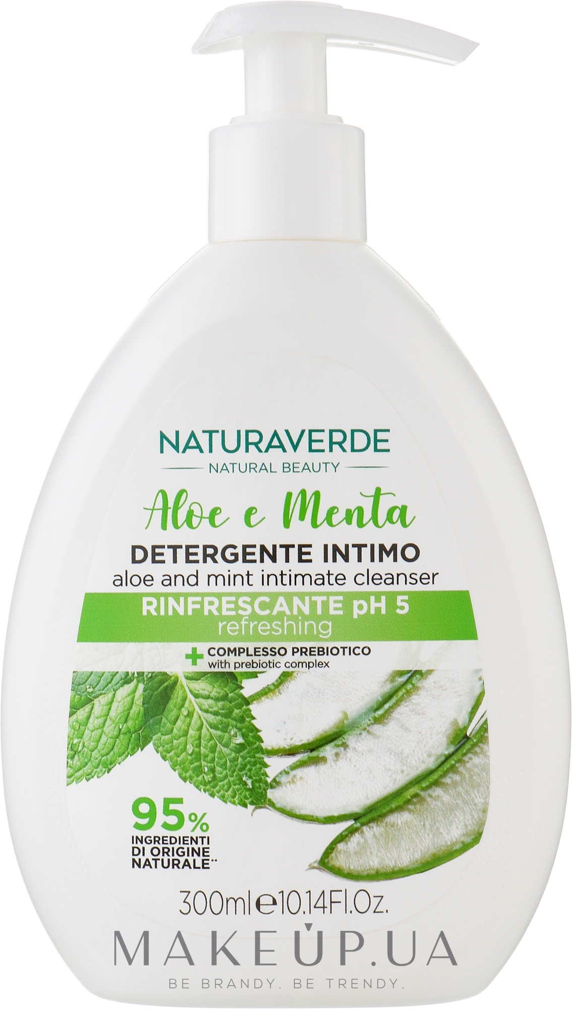 Освежающее средство для интимной гигиены с алоэ и мятой - Naturaverde Aloe & Mint Intimate Cleanser — фото 300ml
