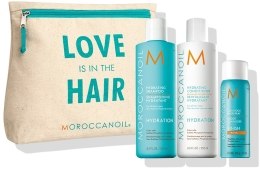 Парфумерія, косметика Набір - MoroccanOil Love is in the Hair Smooth 2 (shm/250ml + cond/250ml + treatment/25ml + dry/shm/65ml + bag)