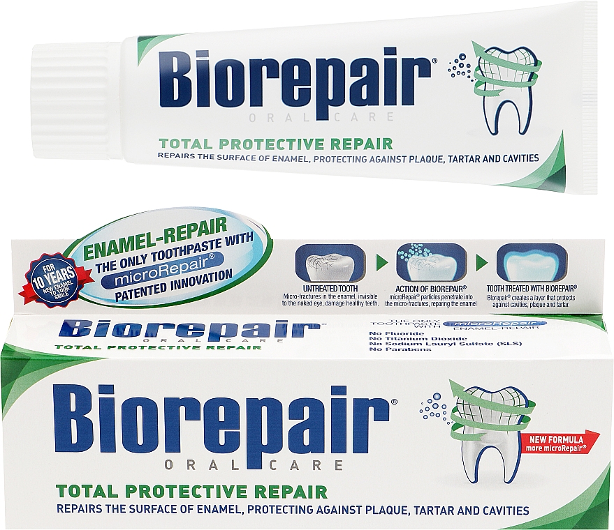 Набір "Абсолютний захист і відновлення. Персик" - Biorepair (toothpaste/50 + toothpaste/75ml) — фото N2