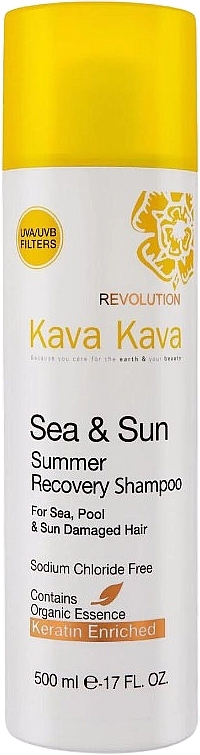 Відновлювальний шампунь для волосся, пошкодженого морем, басейном і сонцем - Kava Kava Sea & Sun Summer Recovery Shampoo — фото N1