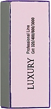 Духи, Парфюмерия, косметика Блок для ногтей полировочный, 3-сторонний, 320/600/3000, розово-фиолетовый - Beauty LUXURY