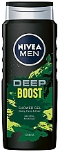 Парфумерія, косметика Гель для душу 3 в 1 для тіла, обличчя й волосся - NIVEA MEN Deep Boost Shower Gel