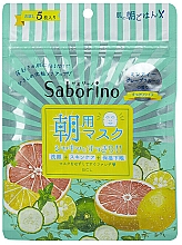 Маска-серветка для ранкового догляду за обличчям "Тонізувальна" - BCL Saborino Grapefruit Morning Care Facial Mask — фото N1
