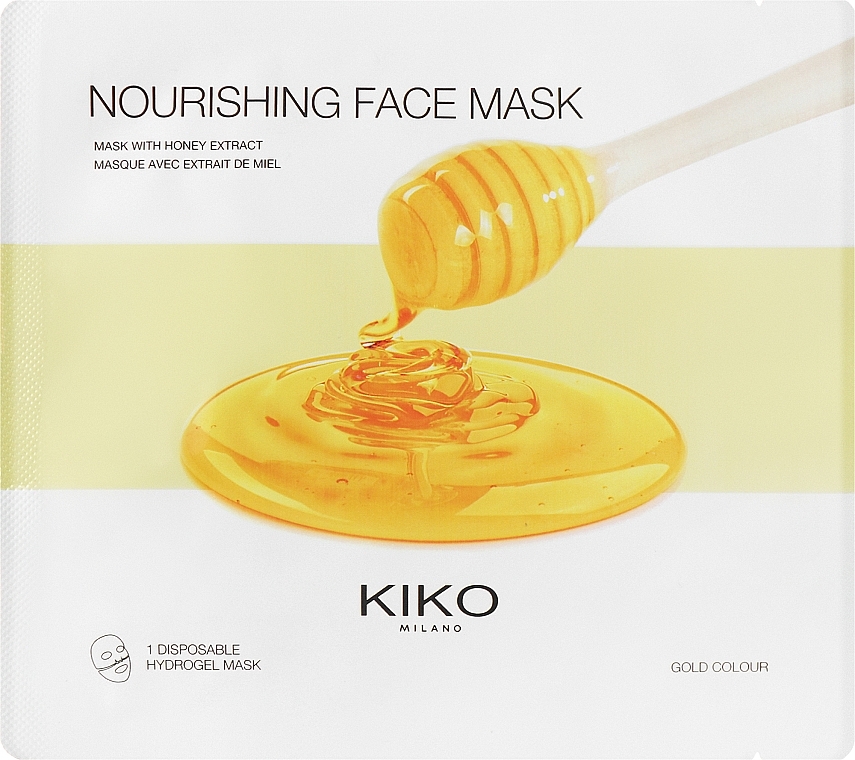 Гидрогелевая маска для лица с экстрактом меда - Kiko Milano Nourishing Hydrogel Face Mask — фото N1