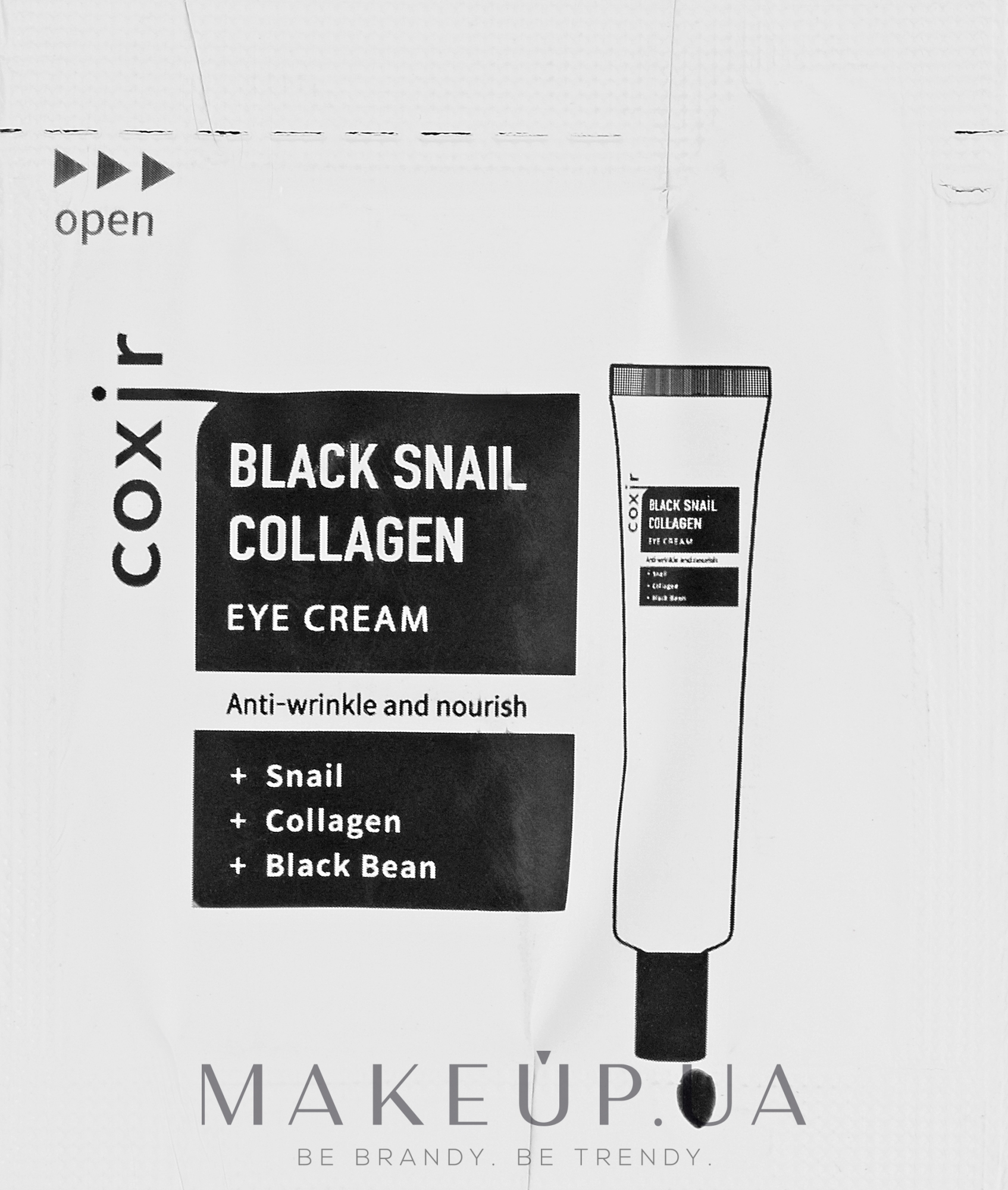 Антивозрастной крем для кожи вокруг глаз - Coxir Black Snail Collagen Eye Cream (пробник) — фото 2ml