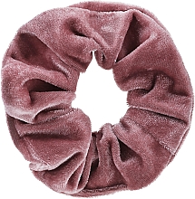 Парфумерія, косметика Велюрова резинка  для волосся, 25808, рожева - Top Choice
