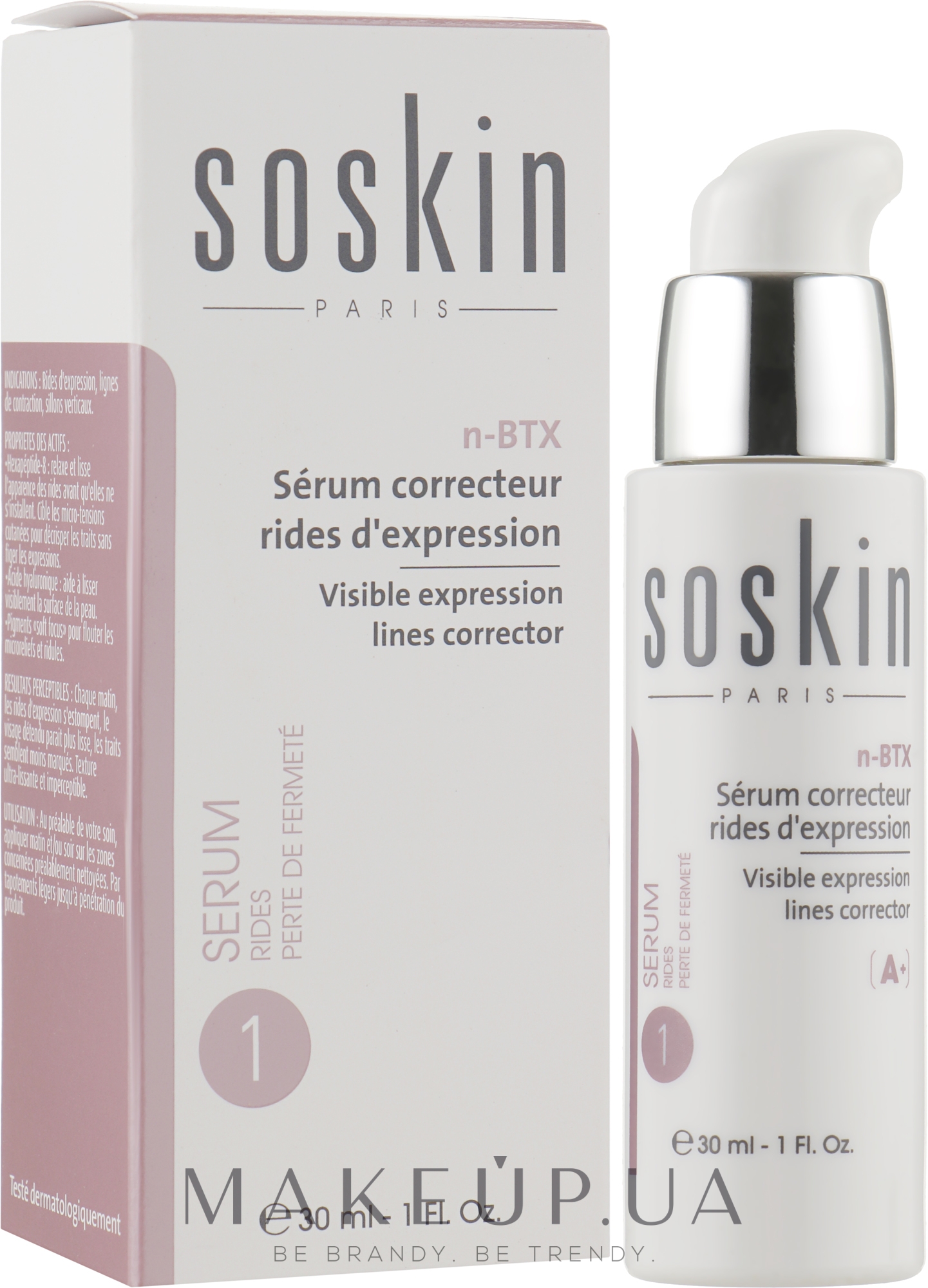 Гель от мимических морщин для лица - Soskin N-BTX Visible Expression Lines Corrector — фото 30ml