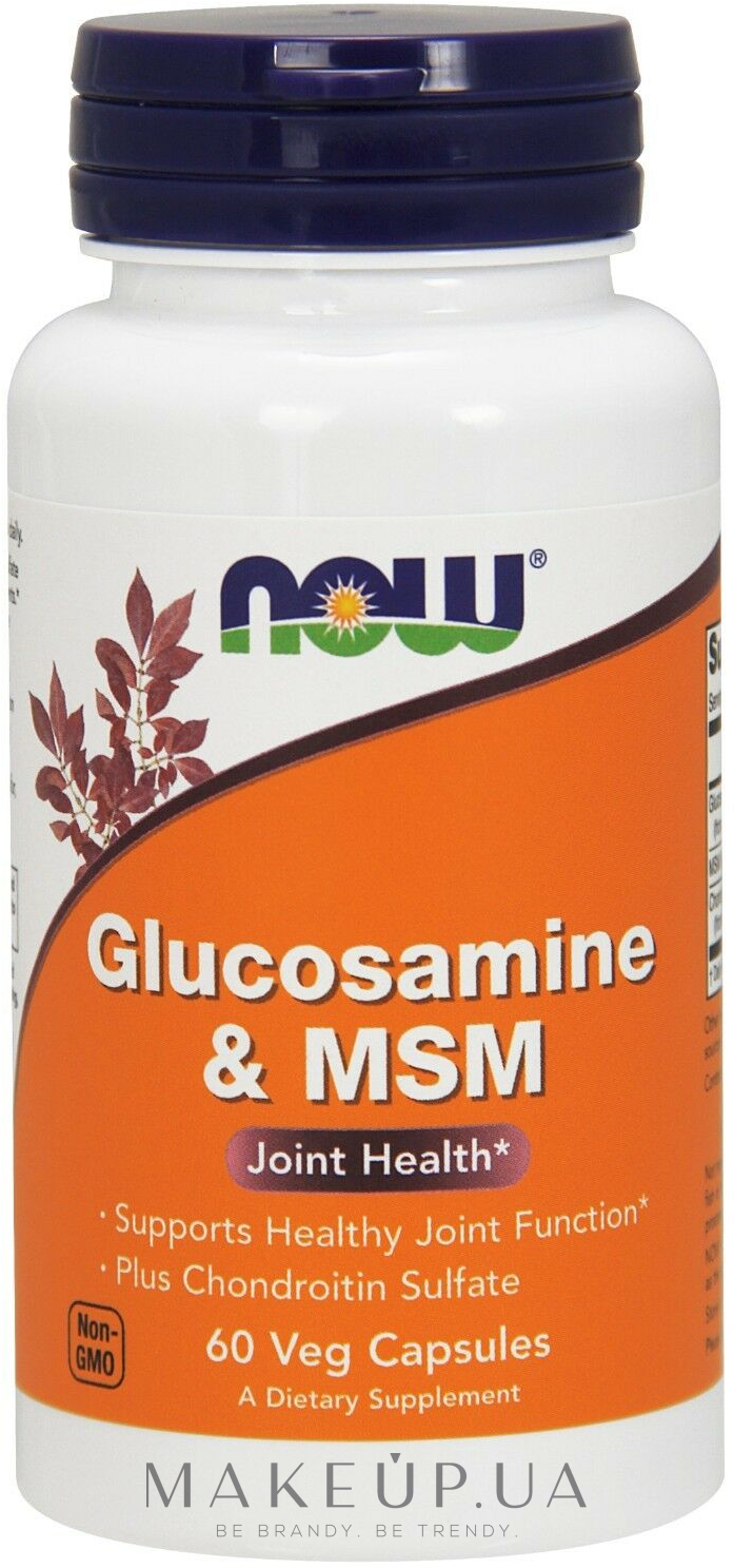 Капсули "Глюкозамін і МСМ" - Now Foods Glucosamine & MSM — фото 60шт