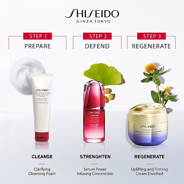 Набор - Shiseido Vital Perfection Enriched Holiday Kit (f/cr/50ml + clean/foam/15ml + f/lot/30ml + f/conc/10ml) — фото N6