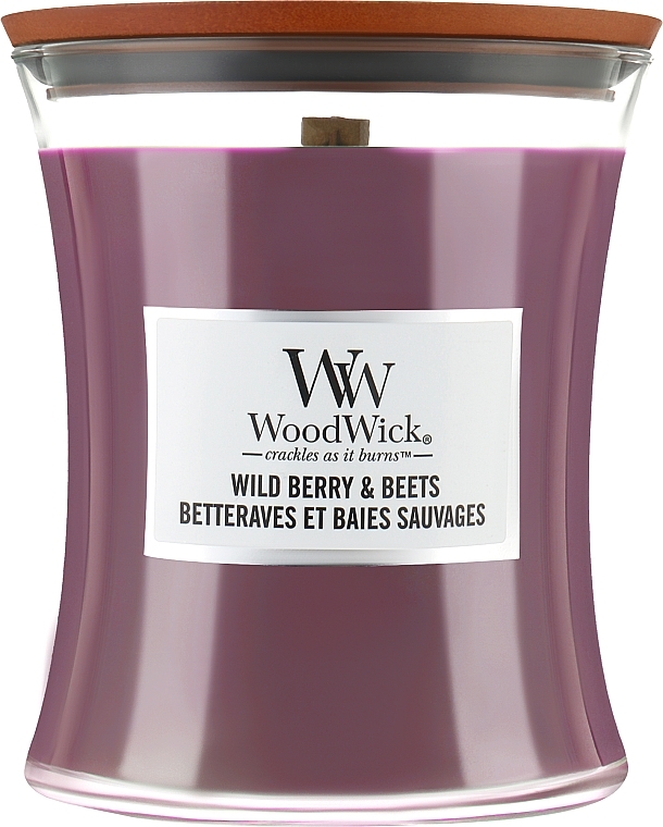 Ароматична свічка у склянці - Woodwick Hourglass Candle Wild Berry & Beets — фото N3