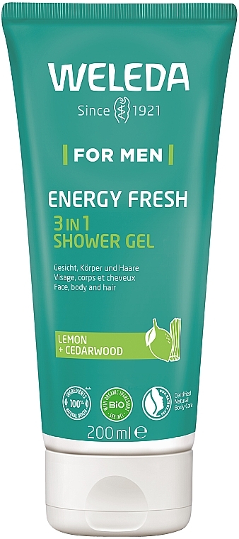 Чоловічий Енерджи гель для душу 3 в 1 - Weleda For Men Energy Fresh 3 In 1 Shower Gel