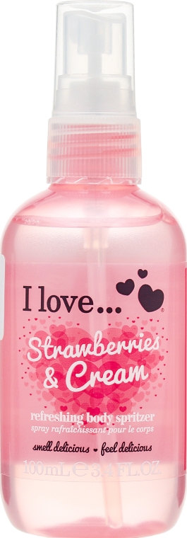 Освежающий спрей для тела - I Love... Strawberries & Cream Body Spritzer — фото N1
