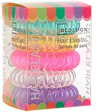 Духи, Парфюмерия, косметика Набор разноцветных резинок для волос, силиконовые, 5 шт - IDC Institute Design Hair Bands Pack