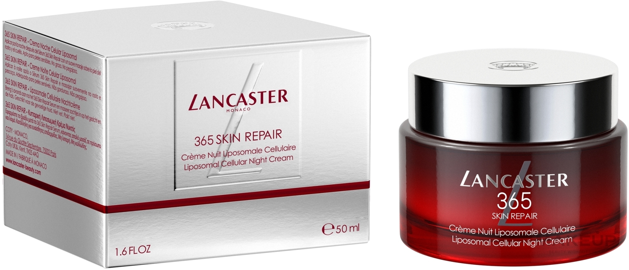 Ліпосомальний клітинний нічний крем для обличчя - Lancaster 365 Skin Repair Liposomal Cellular Night Cream — фото 50ml