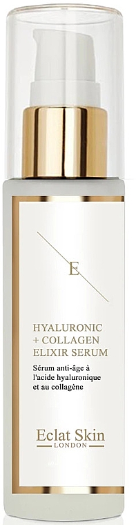 Антивікова сироватка для обличчя - Eclat Skin London Hyaluronic Acid & Collagen Elixir Serum — фото N2