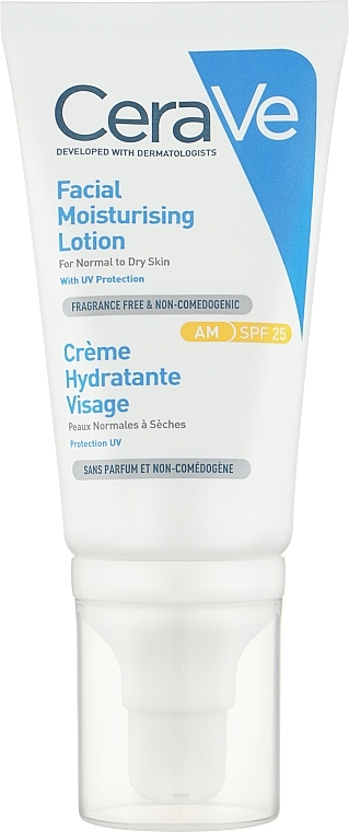 Дневной увлажняющий крем для нормальной и сухой кожи лица - CeraVe Facial Moisturising Cream SPF25 — фото N1