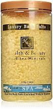 Духи, Парфюмерия, косметика Соль Мертвого моря для ванны - Health & Beauty Dead Sea Minerals Luxury Bath Salts, Yellow