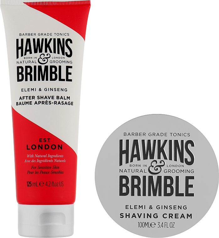 Набор - Hawkins & Brimble Grooming Gift Set (shaving/cr/100ml + ash/balm/125ml) — фото N2