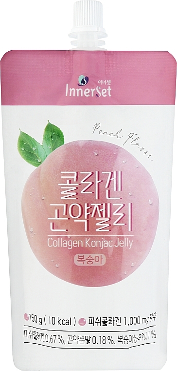 Їстівне колагенове желе з екстрактом персика - Innerset Collagen Konjac Jelly — фото N1