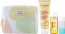 Набір для нормальної та сухої шкіри - Clarins La Routine Moisturizing Cleansing Box (f cl/cr/125ml + makeup remover/30ml + bag/1pc + f/ton/50ml) — фото N2