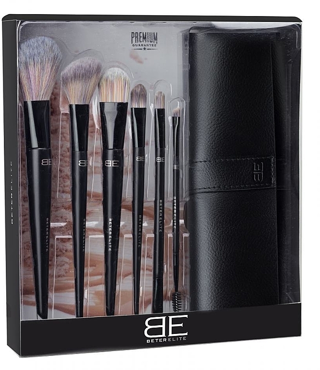 Набір пензлів для макіяжу, у футлярі, 6 шт. - Beter Elite Makeup Brushes Kit — фото N1