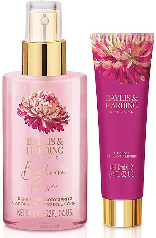 Baylis & Harding Boudoire Rose Luxury Instant Glam Set (b/spr/95ml + l/gloss/12ml) - Baylis & Harding Boudoire Rose Luxury Instant Glam Set (b/spr/95ml + l/gloss/12ml) — фото N2